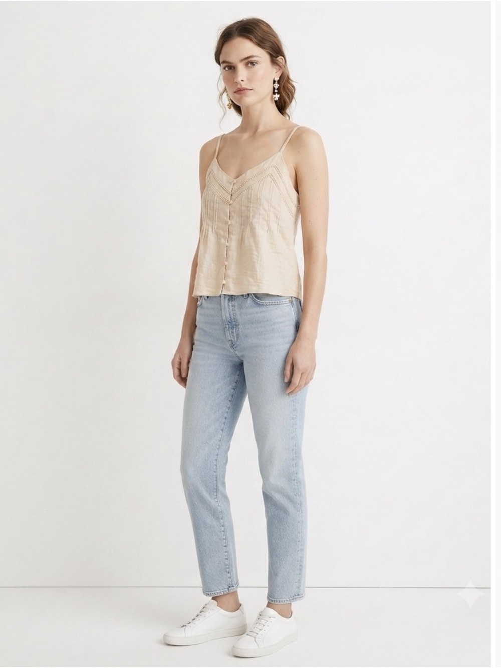 Mustard Seed Beige 100% Cotton Camisole